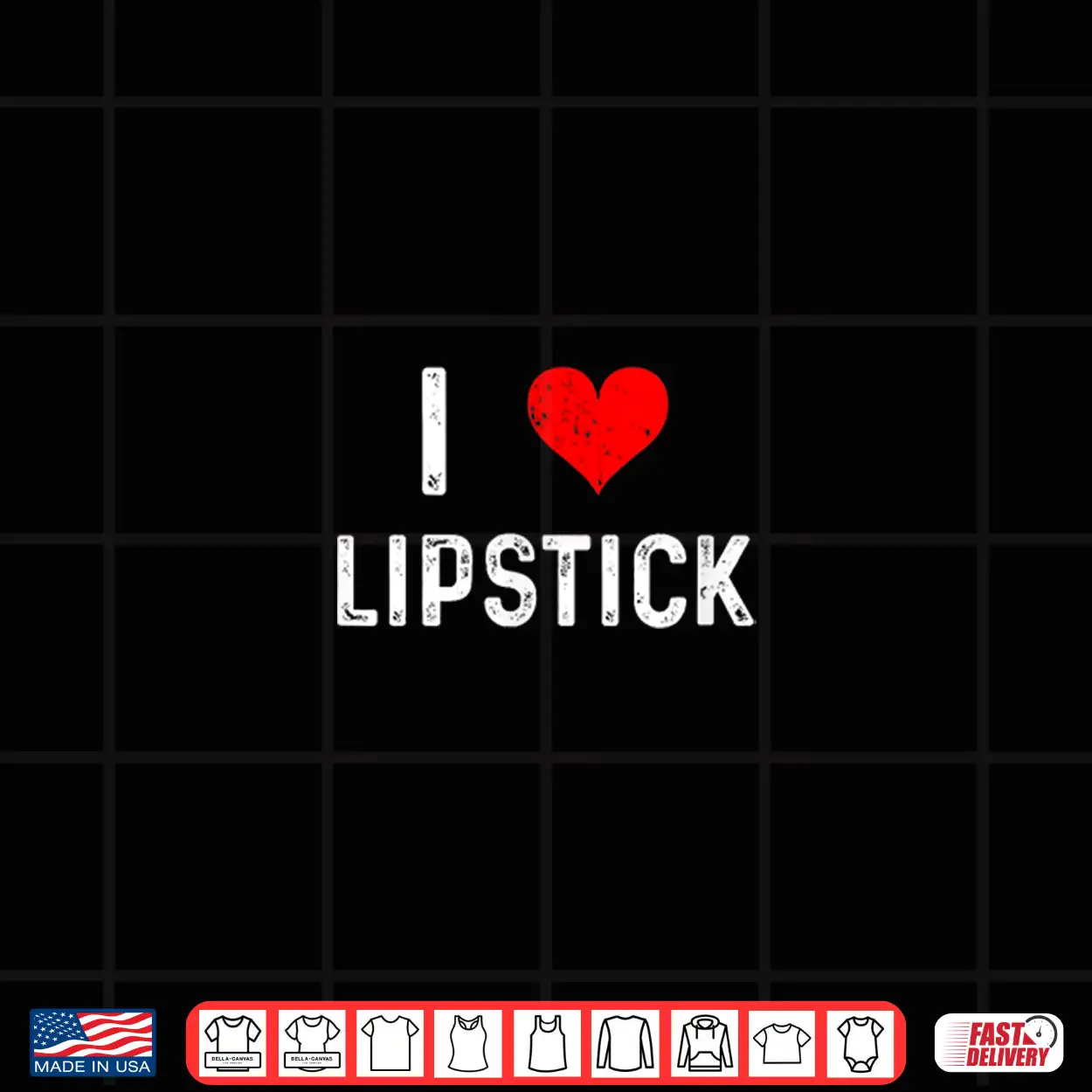 I Love Lipstick Heart Makeup Artist Vlog Graphic Shirt I Love Lipstick Heart Makeup Artist Vlog Graphic Shirt