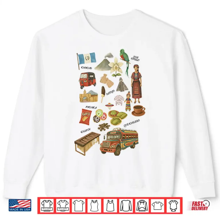 Sweatshirt Guatemala Heritage Pride National Flag Graphic Shirt