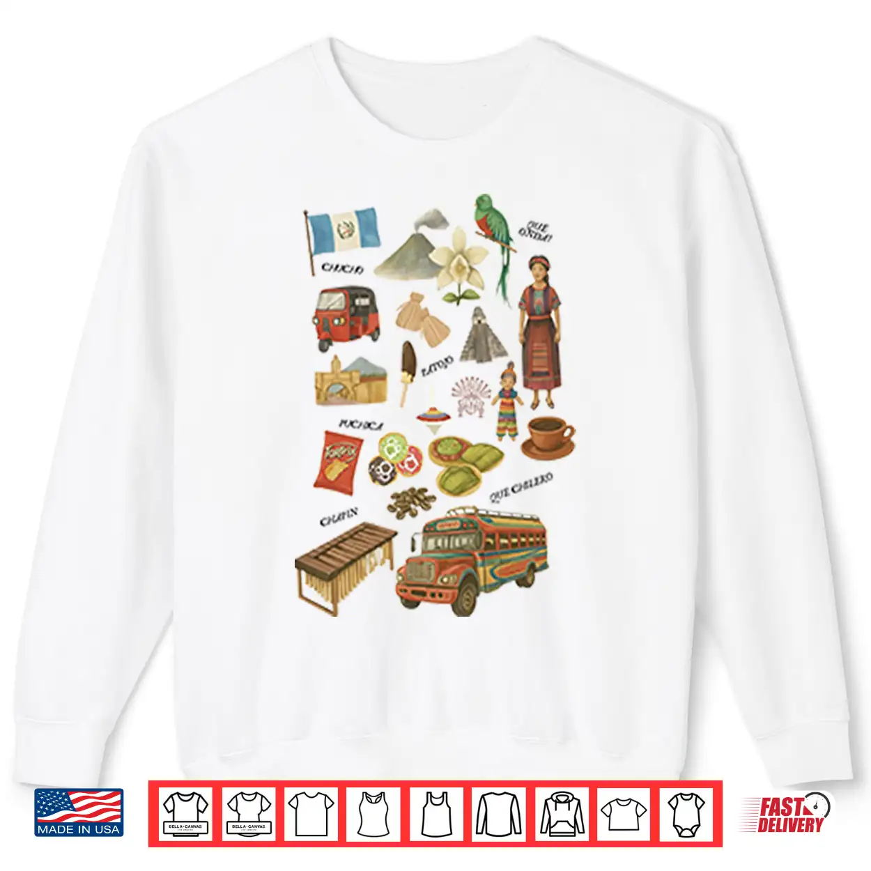 Guatemala Heritage Pride National Flag Graphic Shirt Guatemala Heritage Pride National Flag Graphic Shirt