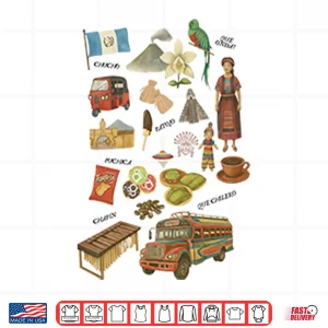 Guatemala Heritage Pride National Flag Graphic Shirt 4 Design Guatemala Heritage Pride National Flag Graphic Shirt