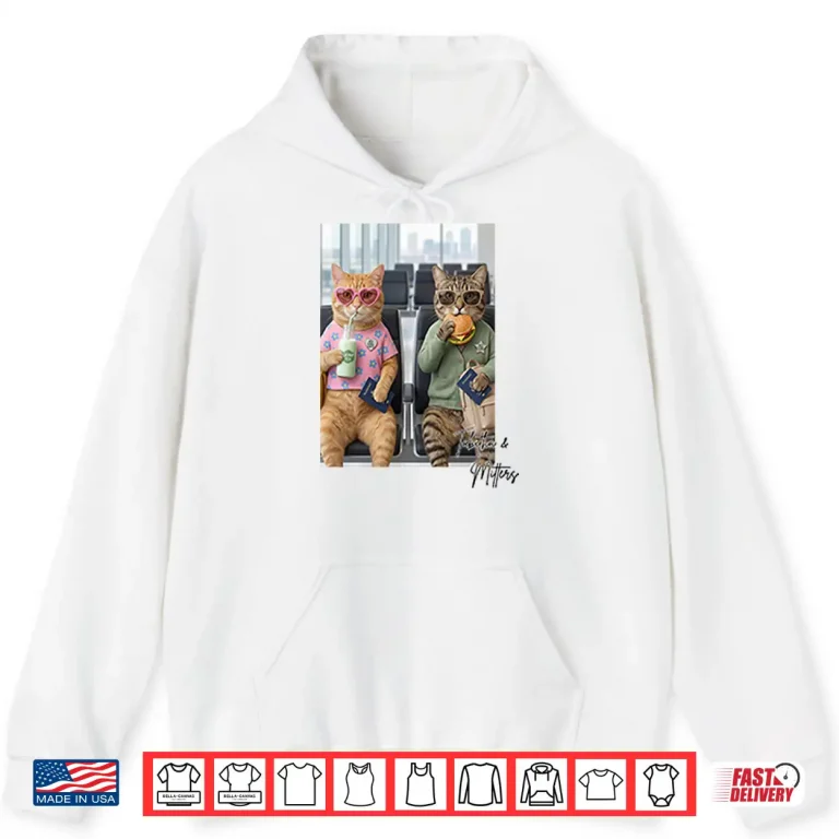 Hoodie Hey Cool Cats Retro Feline Character Design Shirt