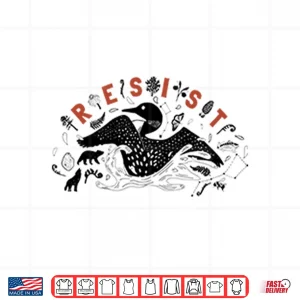 Design Minnesota Loon Resist State Bird Nature Graphic Shirt