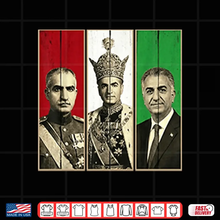 Design Pahlavi Dynasty Three Generations Historical Heritage Shirt
