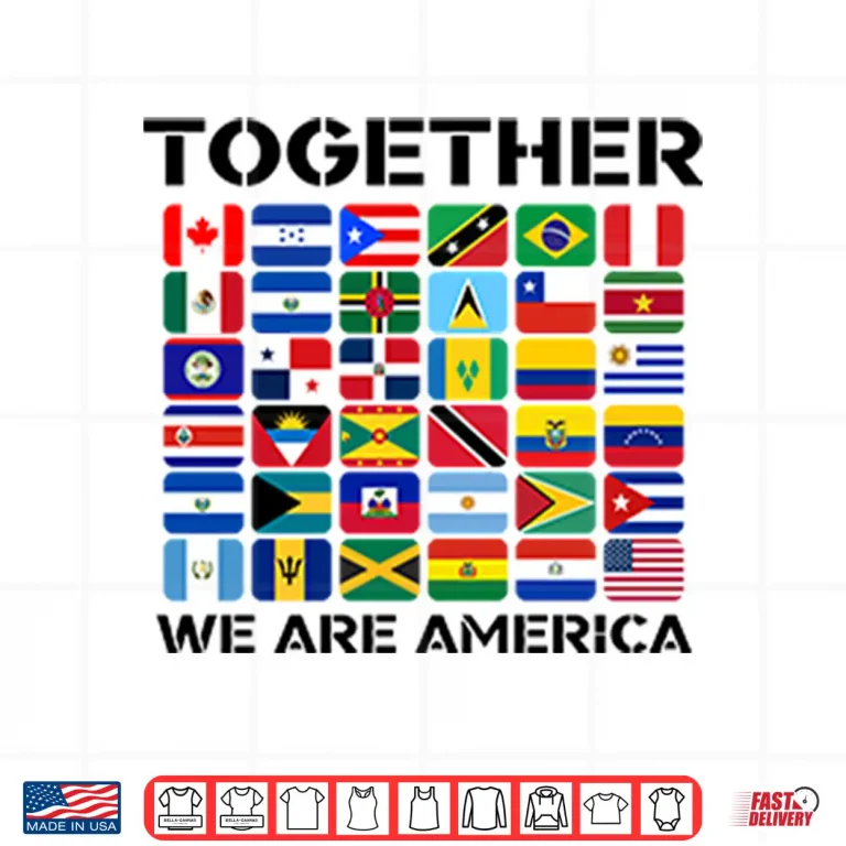Design Unity Flags Patriotic Together We Are America Shirt