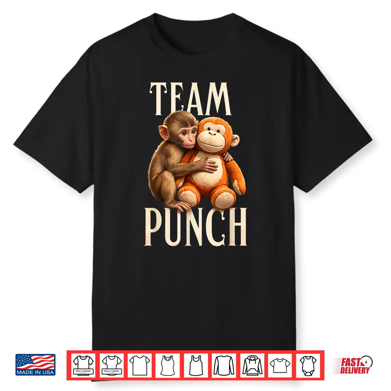 Baby Monkey Named Punch Team Spirit Graphic Shirt Baby Monkey Named Punch Team Spirit Graphic Shirt