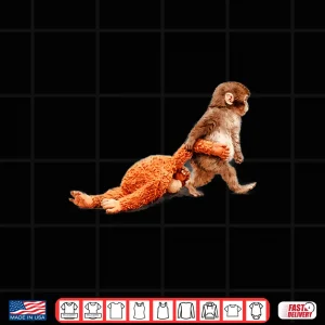 Design Baby Monkey Named Punch With Stuffed Buddy Graphic Shirt