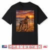 Brindle Boxer At A Sunset Beach Dog Artwork Shirt