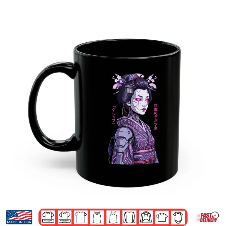 Cyber Geisha Futuristic Japanese Manga Artistic Shirt 3 Mug Cyber Geisha Futuristic Japanese Manga Artistic Shirt