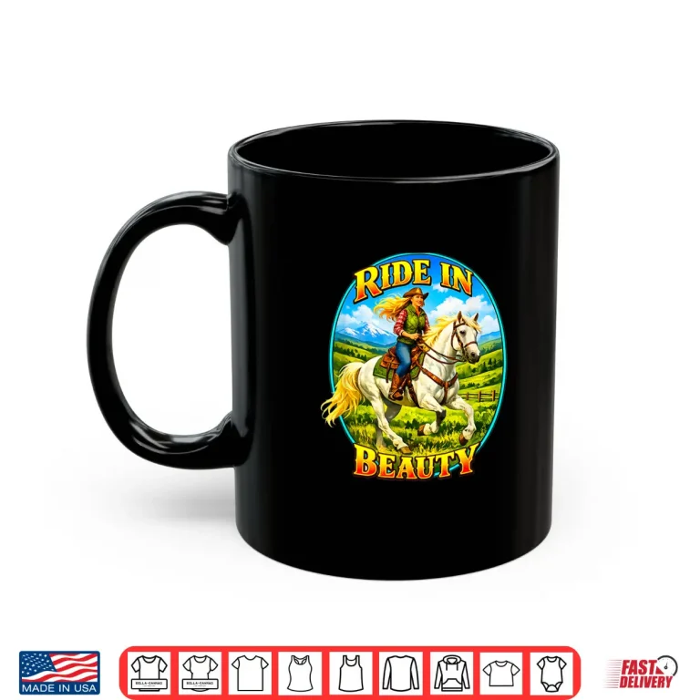 Mug Horse Lover Vintage Ride In Beauty Artistic Shirt