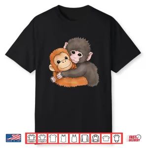 Plush Hugging Baby Monkey Named Punch Character Shirt