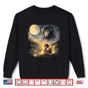 Sweatshirt Punch Monkey Moon Retro 90s Animal Vintage Shirt