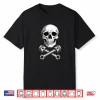 Skull And Pistons Mechanical Engine Industrial Graphic Shirt