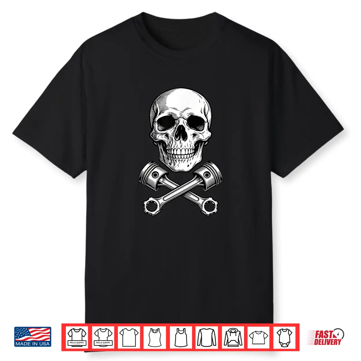 Skull And Pistons Mechanical Engine Industrial Graphic Shirt Skull And Pistons Mechanical Engine Industrial Graphic Shirt