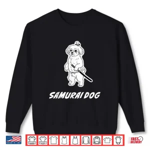 Sweatshirt Samurai Maltese Katana Warrior Dog Artistic Shirt