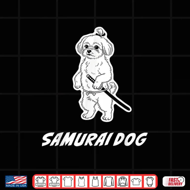 Design Samurai Maltese Katana Warrior Dog Artistic Shirt