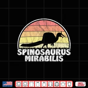 Spinosaurus Mirabilis Retro Dinosaur Distressed Graphic Shirt 4 Design Spinosaurus Mirabilis Retro Dinosaur Distressed Graphic Shirt