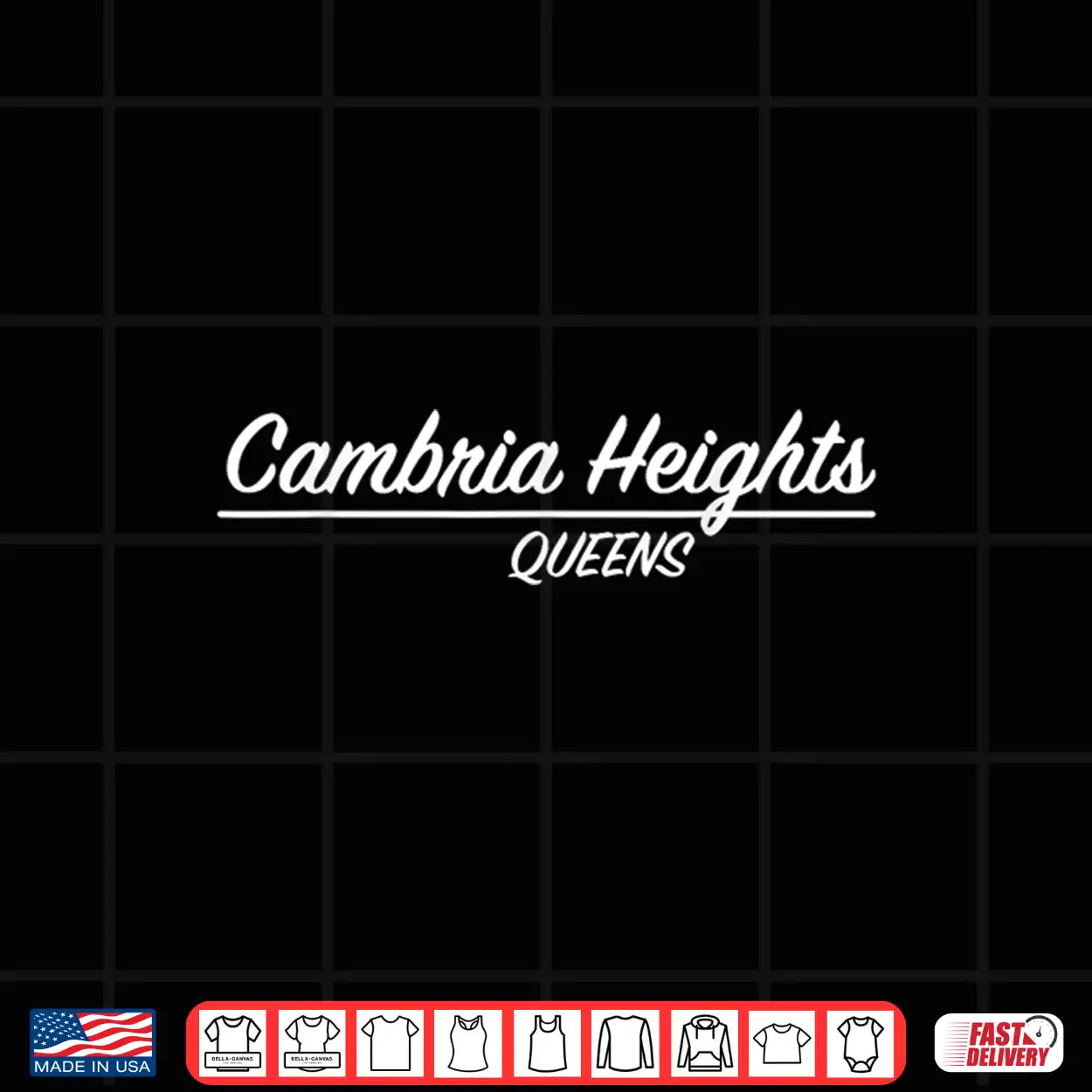 Cambria Heights Queens New York Neighborhood Retro Script Shirt Cambria Heights Queens New York Neighborhood Retro Script Shirt