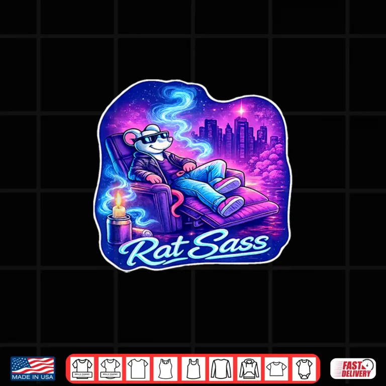 Design Electric City Cartoon Rat Vaporwave Retro Urban Shirt