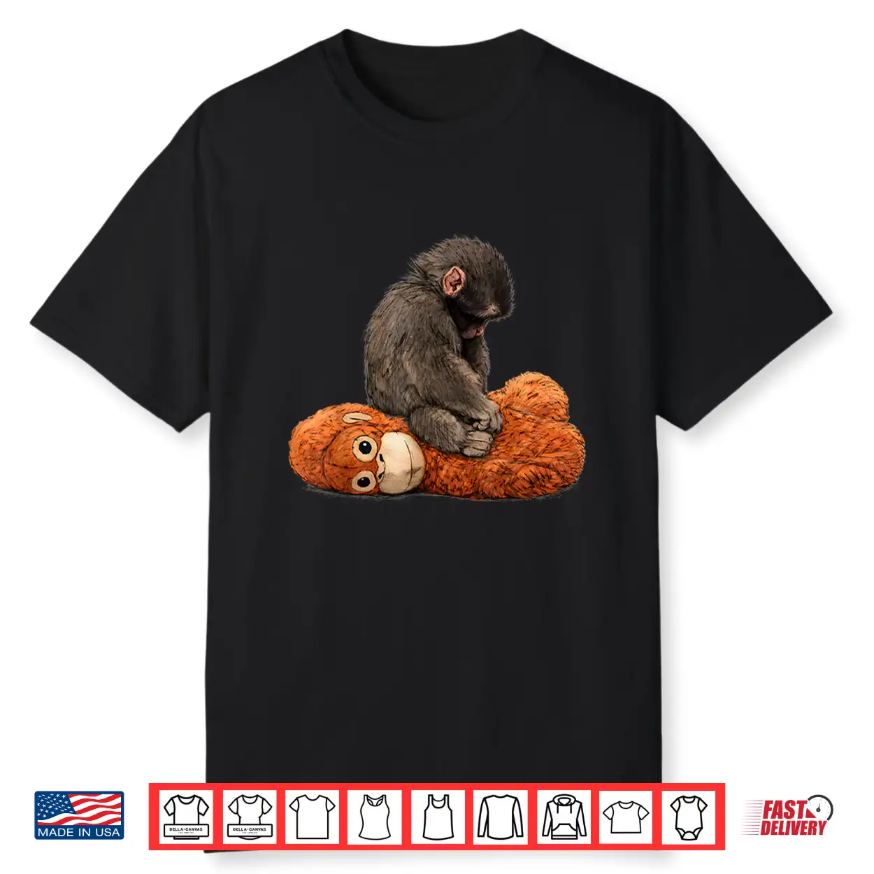 Baby Monkey Named Punch Character Graphic Shirt Baby Monkey Named Punch Character Graphic Shirt