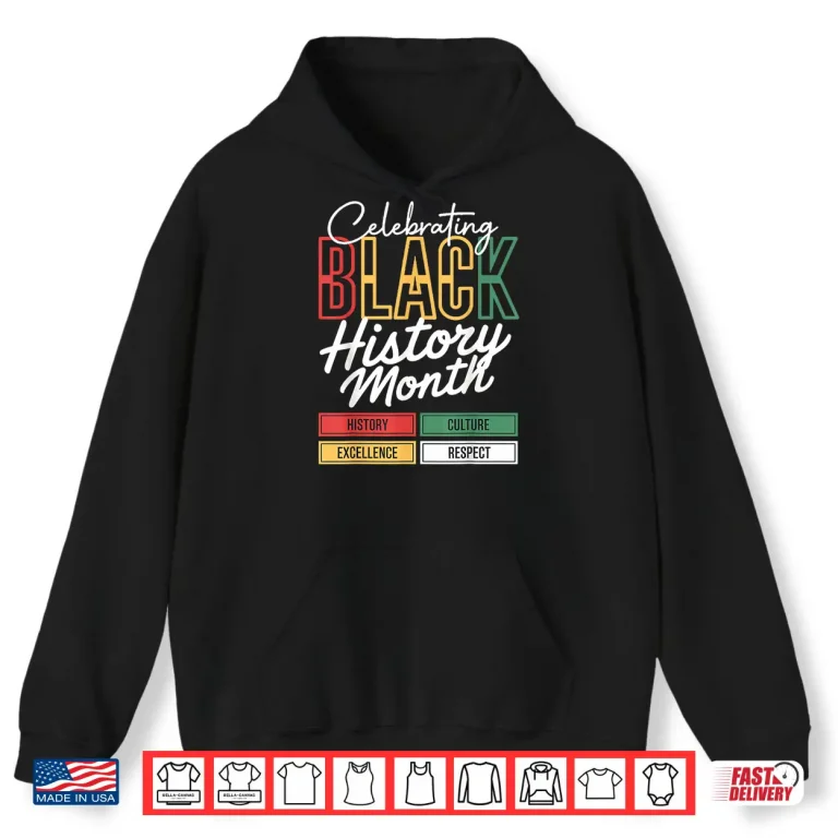 Hoodie Celebrating Black History Month Afro African Heritage Shirt