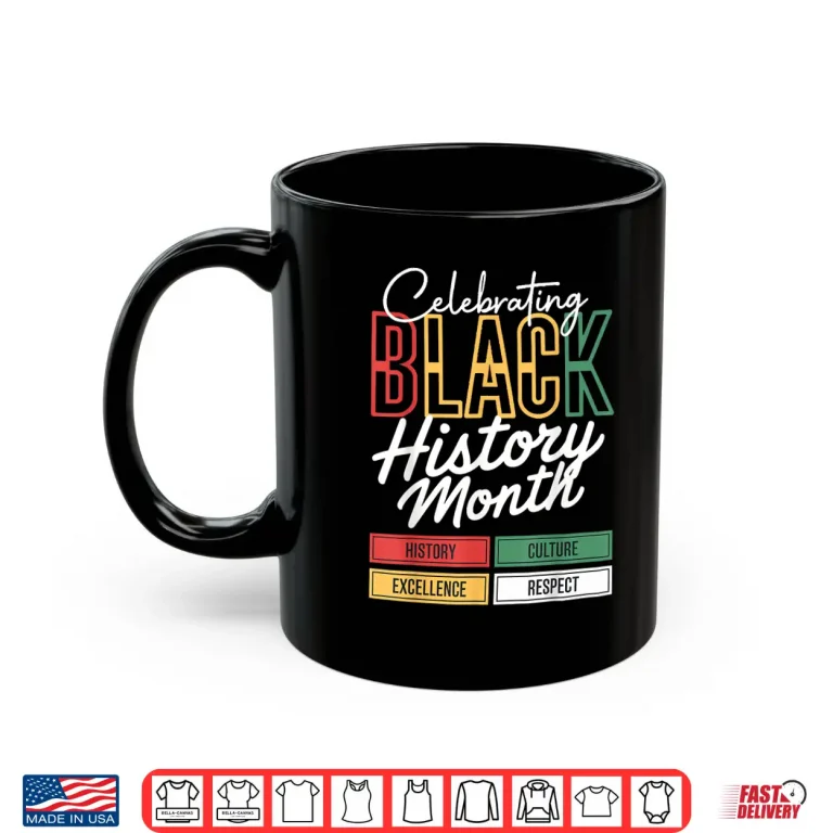 Mug Celebrating Black History Month Afro African Heritage Shirt