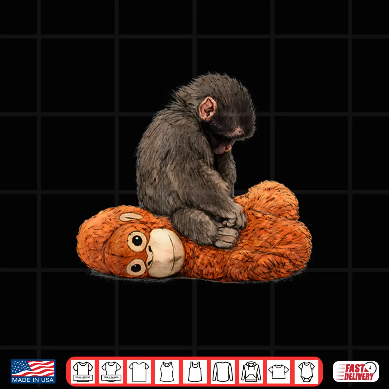 Baby Monkey Named Punch Character Graphic Shirt Baby Monkey Named Punch Character Graphic Shirt