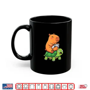 Mug Cute Capybara Gamer Anime Turtle Kawaii Graphic Shirt