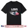 Curling Support American Flag Winter Sports Athletic Shirt