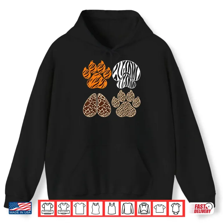 Hoodie Cute Animals Nature Illustration Whimsical Graphic Design Shirt