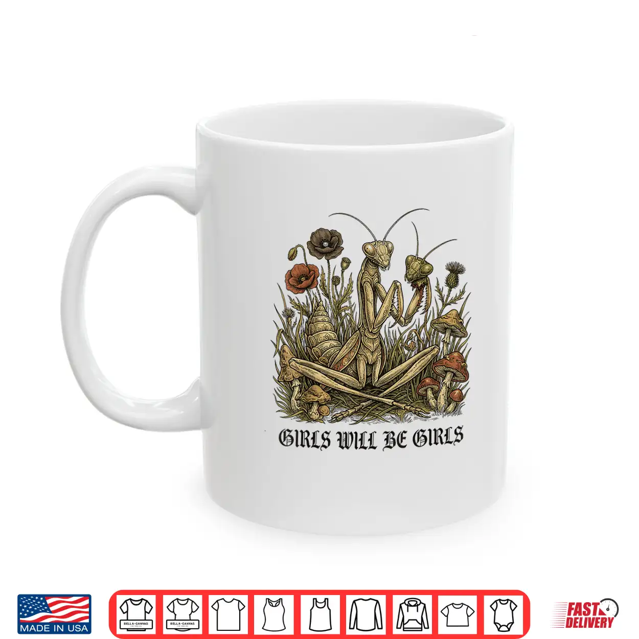 Entomology Cottagecore Praying Mantis Nature Illustration Shirt Entomology Cottagecore Praying Mantis Nature Illustration Shirt