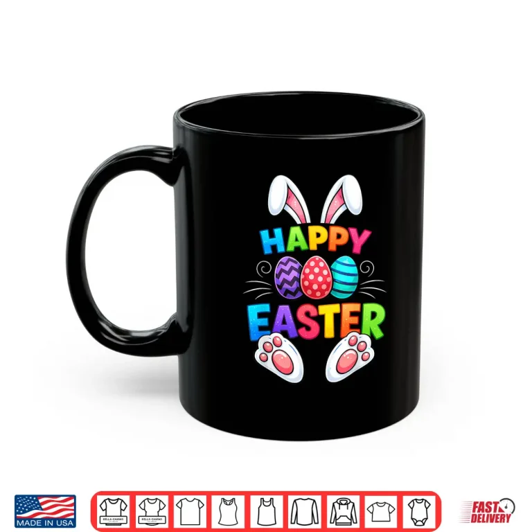 Mug Happy Easter Day Bunny Eggs Festive Holiday Graphic Shirt