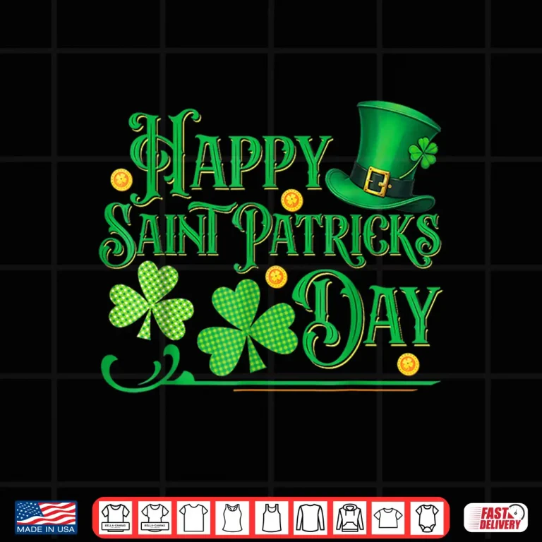Design Shamrock Happy Saint Patricks Day Traditional Irish Graphic Shirt
