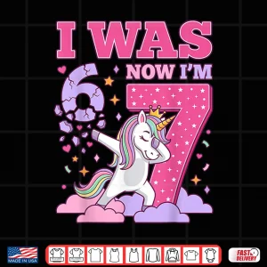 Design Unicorn Fantasy Six To Seven Years Birthday Celebration Shirt