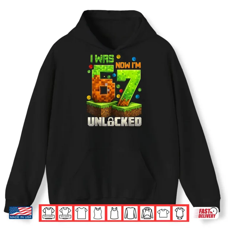 Hoodie Birthday Level Unlocked Pixel Gamer Achievement Shirt