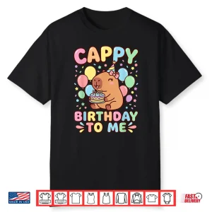 Cappy Birthday Capybara Celebration Animal Graphic Shirt