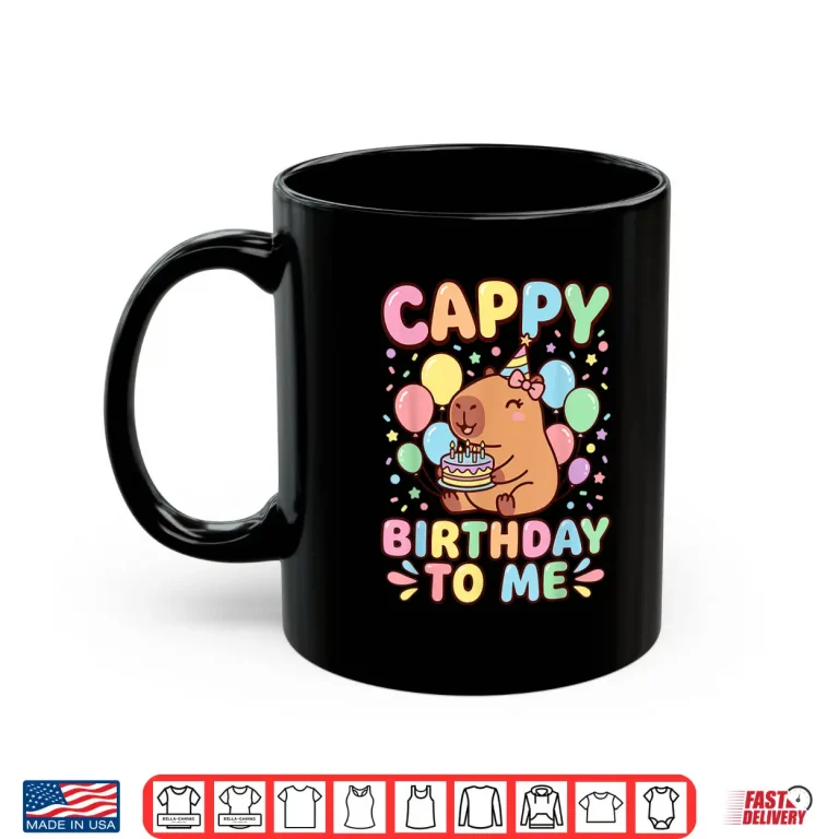 Mug Cappy Birthday Capybara Celebration Animal Graphic Shirt