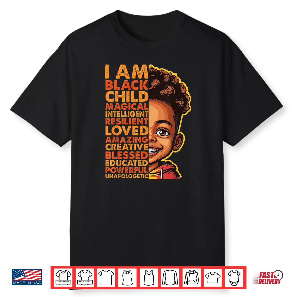 Empowered Black Child Heritage Pride Black History Shirt Empowered Black Child Heritage Pride Black History Shirt