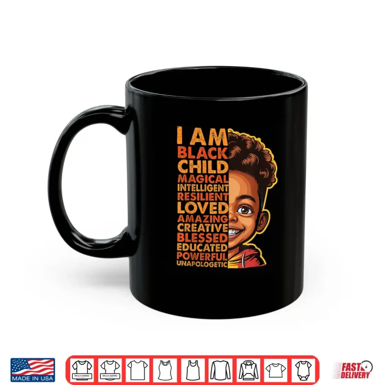Mug Empowered Black Child Heritage Pride Black History Shirt