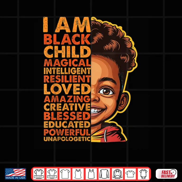Design Empowered Black Child Heritage Pride Black History Shirt