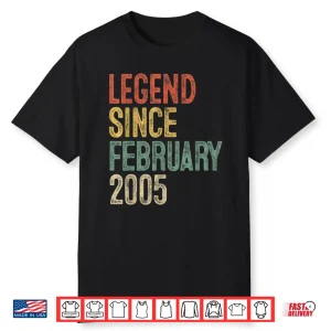 Legend February Two Thousand Five Birthday Achievement Shirt