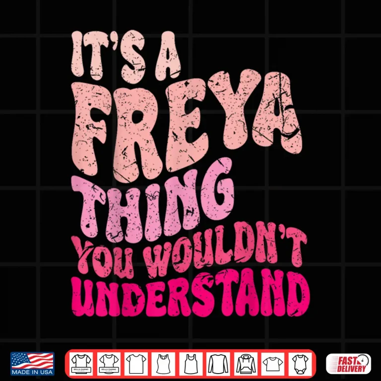 Personalized Freya Name Groovy Retro Aesthetic Shirt 4 Design Personalized Freya Name Groovy Retro Aesthetic Shirt