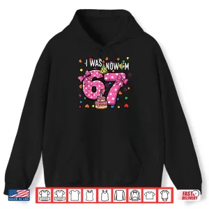 Hoodie Seventh Birthday Bow Cake Six To Seven Celebration Shirt