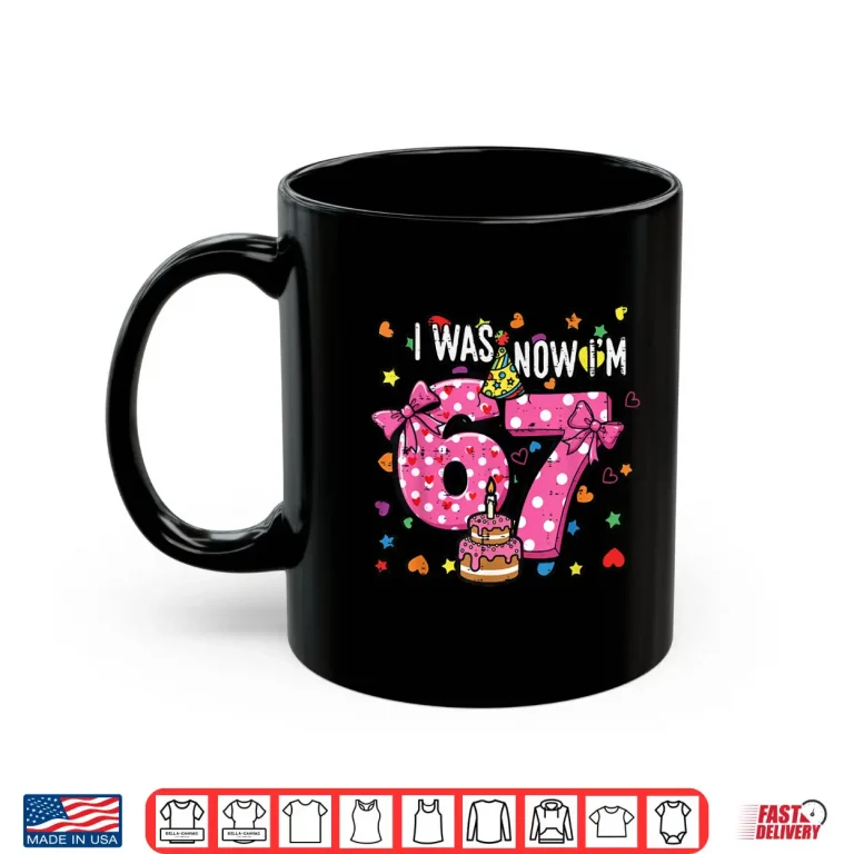 Mug Seventh Birthday Bow Cake Six To Seven Celebration Shirt