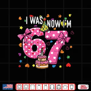 Design Seventh Birthday Bow Cake Six To Seven Celebration Shirt