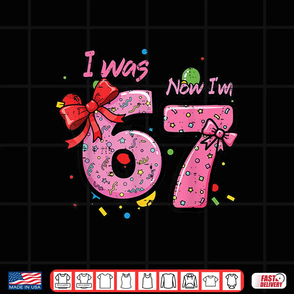 Seventh Birthday Bow Six To Seven Years Celebration Shirt Seventh Birthday Bow Six To Seven Years Celebration Shirt