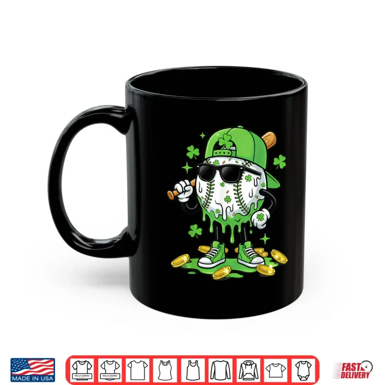 Mug Baseball Drip Ice Cream Festive Irish Athletic Shirt