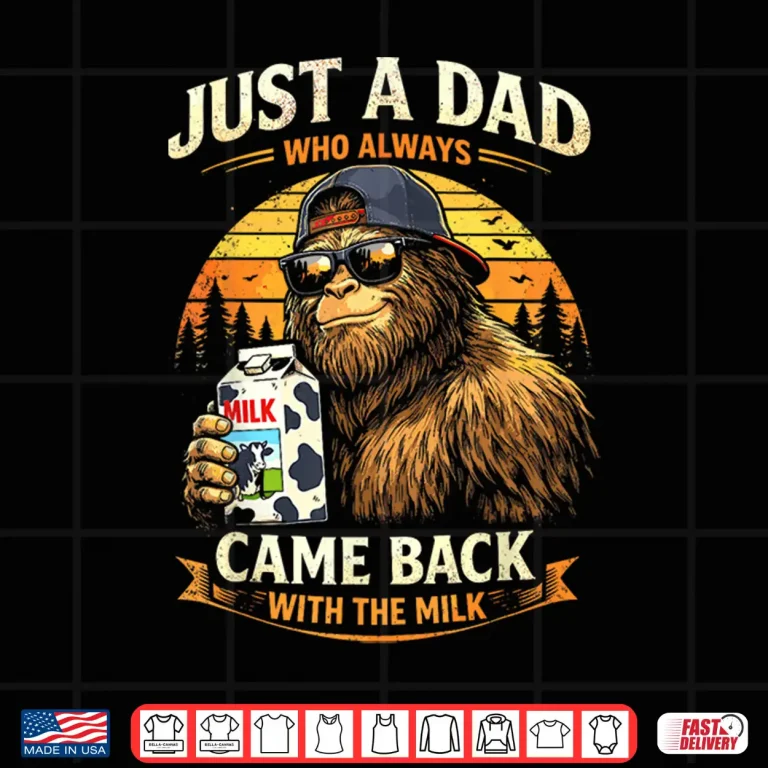 Design Bigfoot Return With Milk Parenthood Myth Legend Shirt