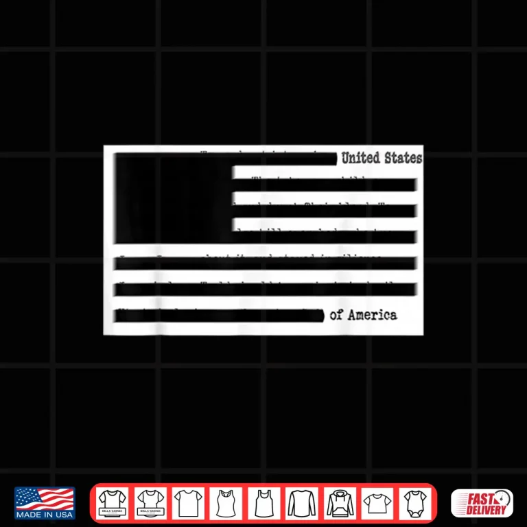 Design Censored Documents American Flag United States Freedom Shirt