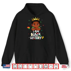 Hoodie I Am Black History Afro Excellence Youth Heritage Shirt