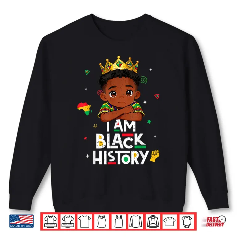 Sweatshirt I Am Black History Afro Excellence Youth Heritage Shirt